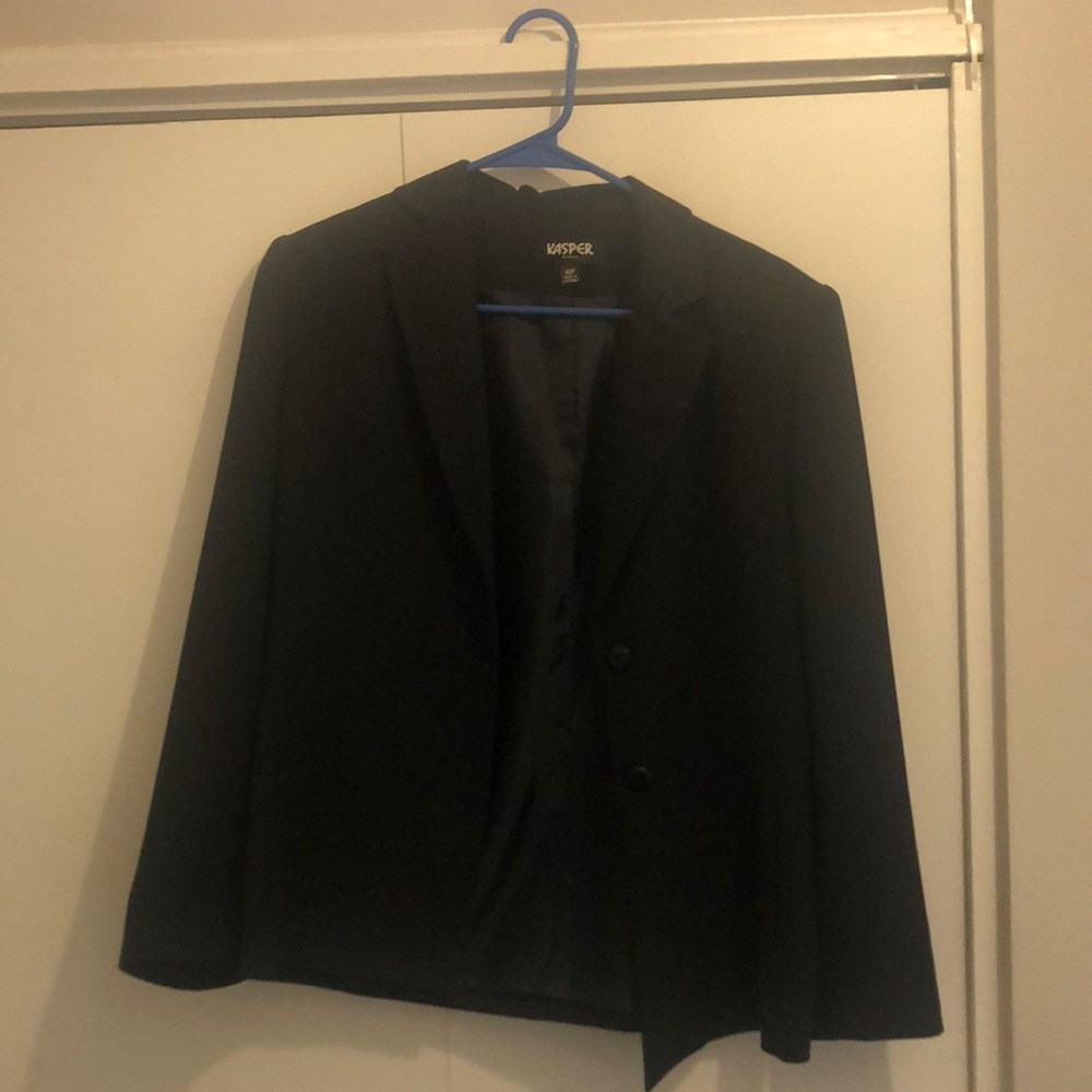 A black blazer size 10P.